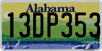 AL license plate 13DP353