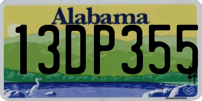 AL license plate 13DP355