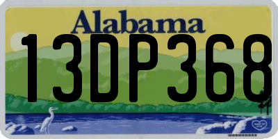 AL license plate 13DP368