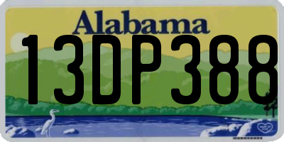 AL license plate 13DP388