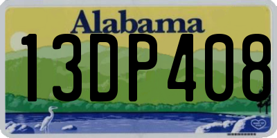 AL license plate 13DP408
