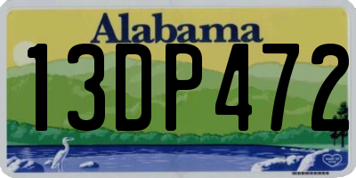 AL license plate 13DP472