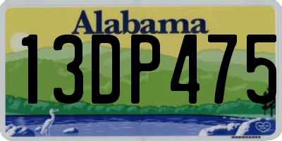 AL license plate 13DP475