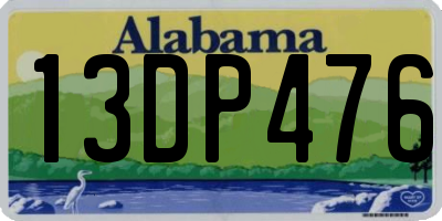 AL license plate 13DP476