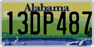 AL license plate 13DP487