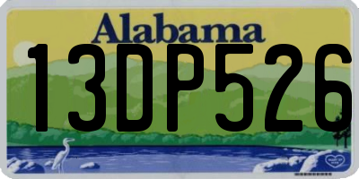 AL license plate 13DP526