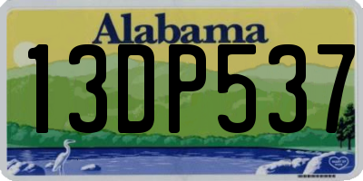 AL license plate 13DP537