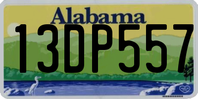 AL license plate 13DP557