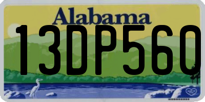 AL license plate 13DP560