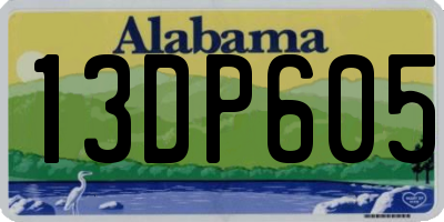 AL license plate 13DP605