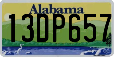 AL license plate 13DP657