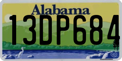 AL license plate 13DP684