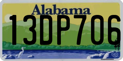 AL license plate 13DP706