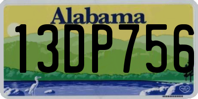 AL license plate 13DP756