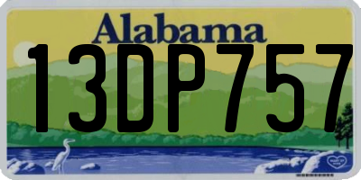 AL license plate 13DP757