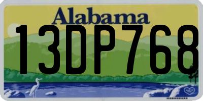 AL license plate 13DP768