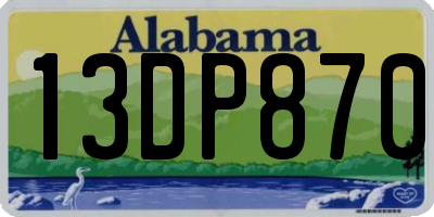 AL license plate 13DP870