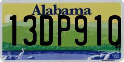 AL license plate 13DP910