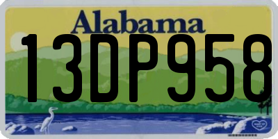 AL license plate 13DP958