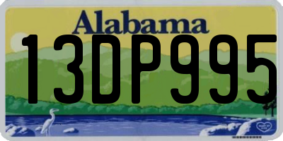 AL license plate 13DP995