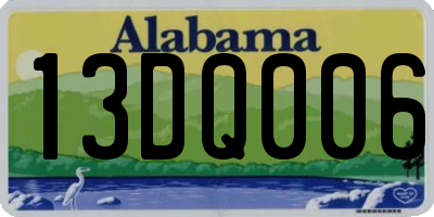 AL license plate 13DQ006