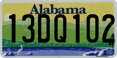 AL license plate 13DQ102