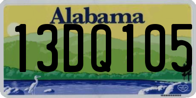 AL license plate 13DQ105