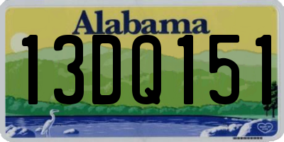 AL license plate 13DQ151