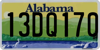 AL license plate 13DQ170
