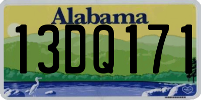 AL license plate 13DQ171