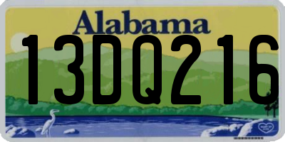 AL license plate 13DQ216