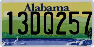 AL license plate 13DQ257