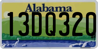 AL license plate 13DQ320