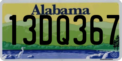 AL license plate 13DQ367