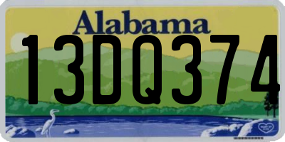 AL license plate 13DQ374