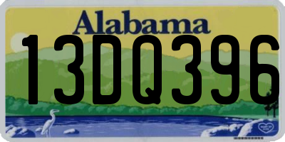 AL license plate 13DQ396