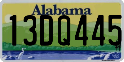 AL license plate 13DQ445
