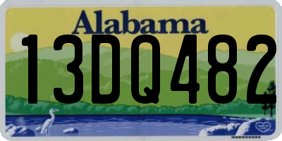 AL license plate 13DQ482