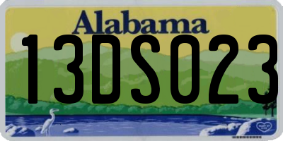 AL license plate 13DS023