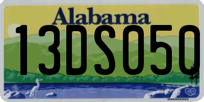 AL license plate 13DS050