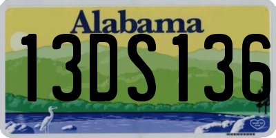 AL license plate 13DS136