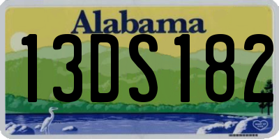 AL license plate 13DS182