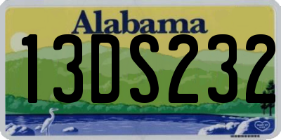AL license plate 13DS232