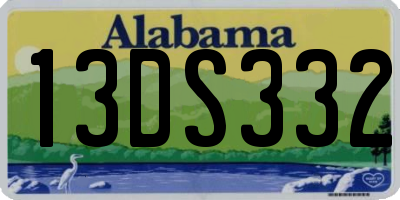 AL license plate 13DS332