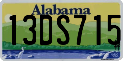 AL license plate 13DS715