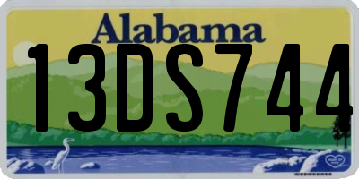 AL license plate 13DS744