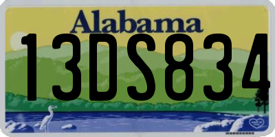 AL license plate 13DS834