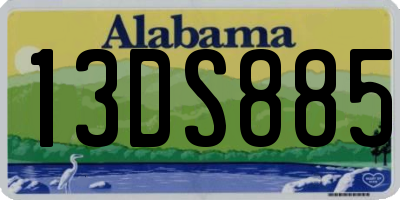 AL license plate 13DS885