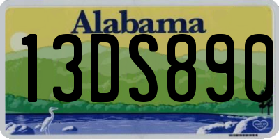AL license plate 13DS890