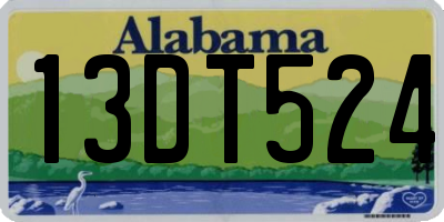 AL license plate 13DT524